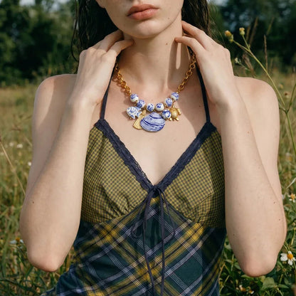  Ocean Breeze Fish & Shell Necklace