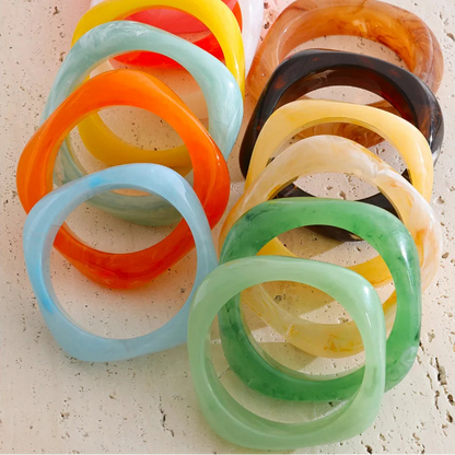 Coastal Pop Resin Bangle