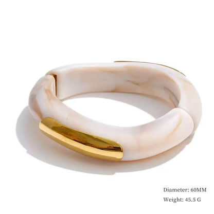 Beige Luxe Resin Statement Bangle (5 styles)
