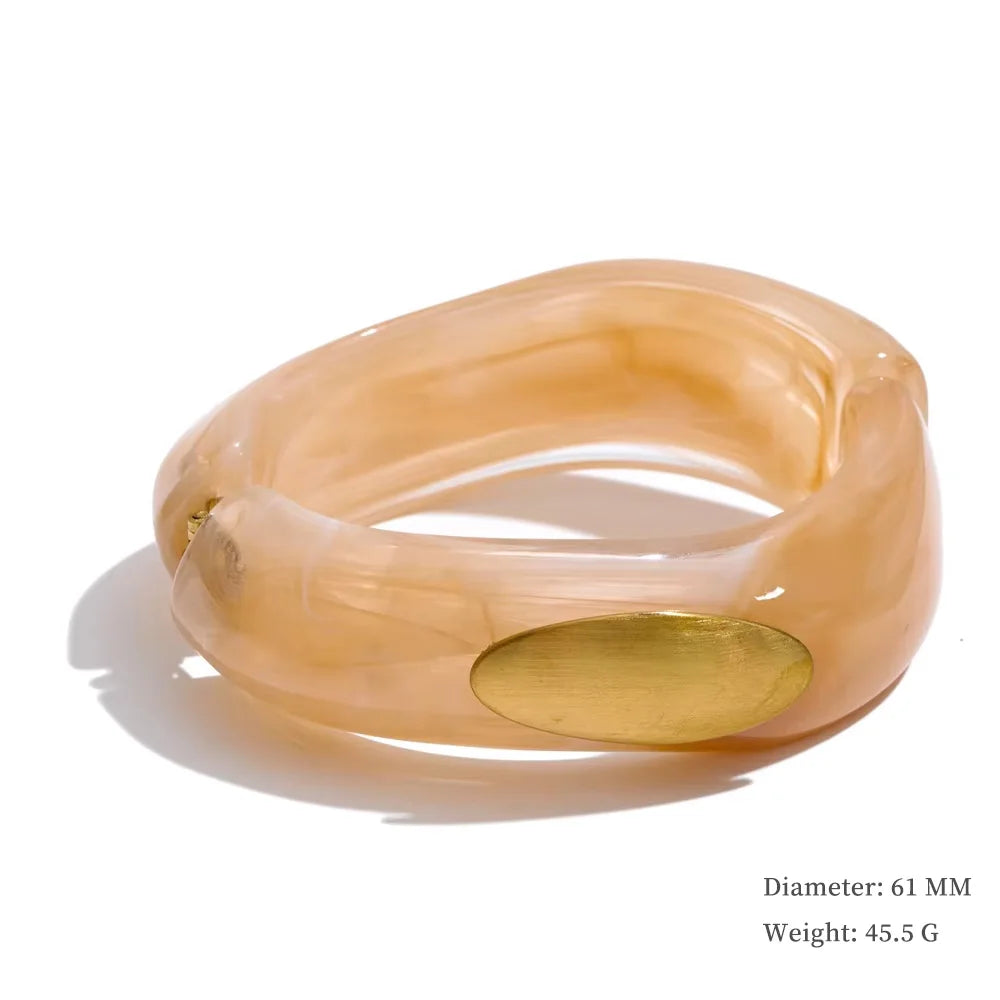 Beige Luxe Resin Statement Bangle (5 styles)