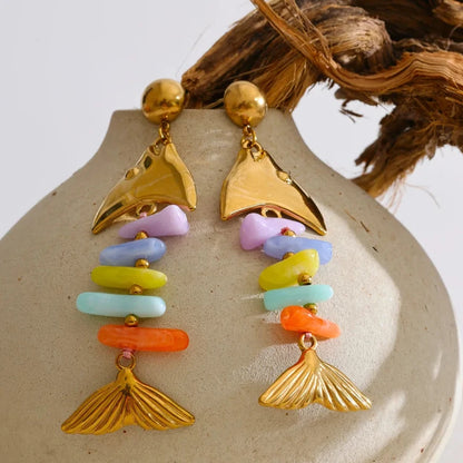 Ocean Colorful Fish Drop Earrings