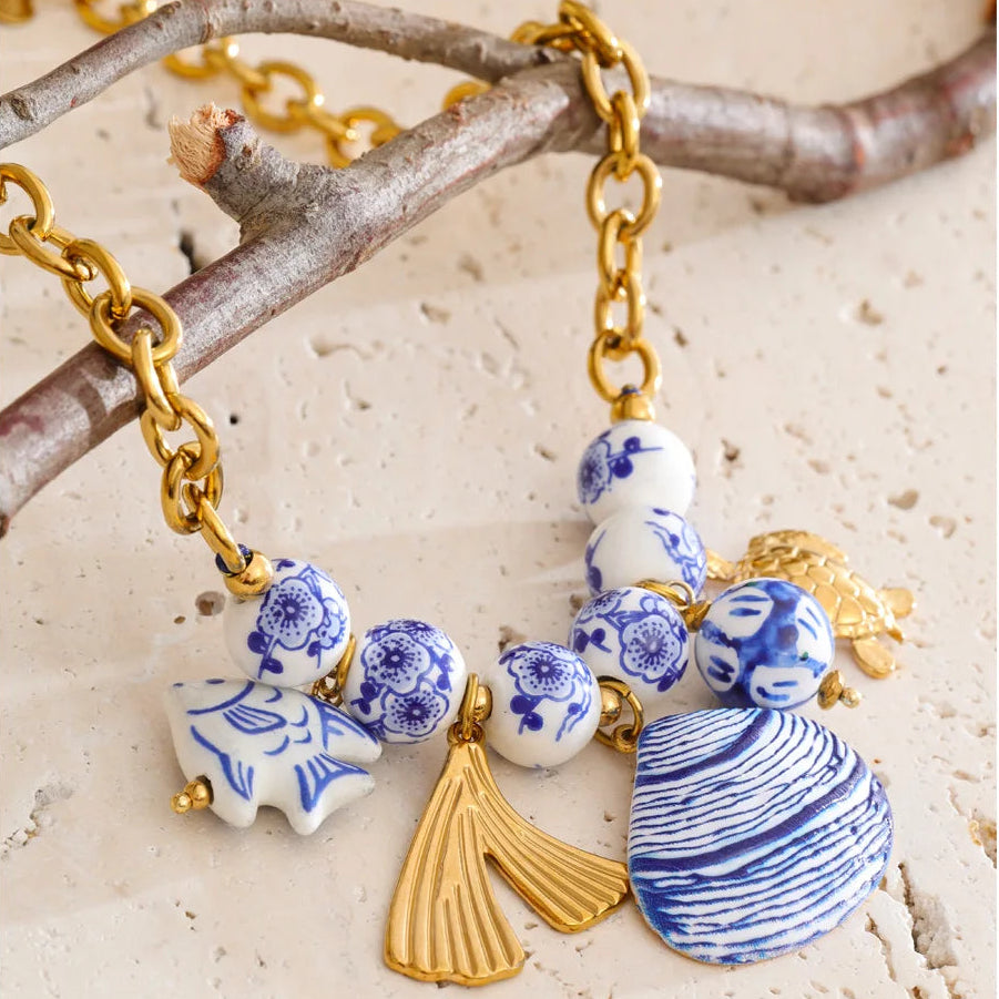  Ocean Breeze Fish & Shell Necklace