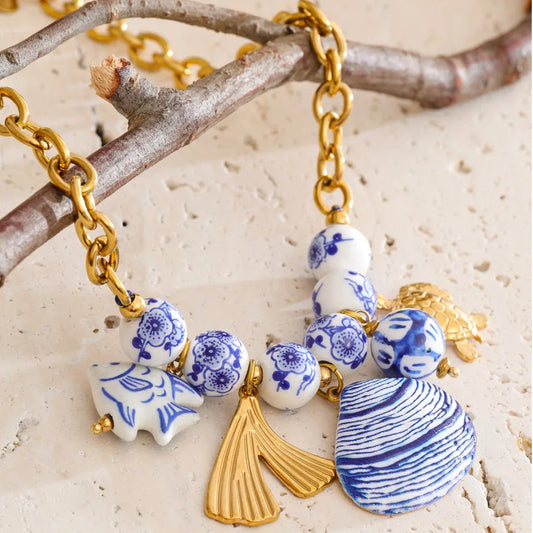  Ocean Breeze Fish & Shell Necklace