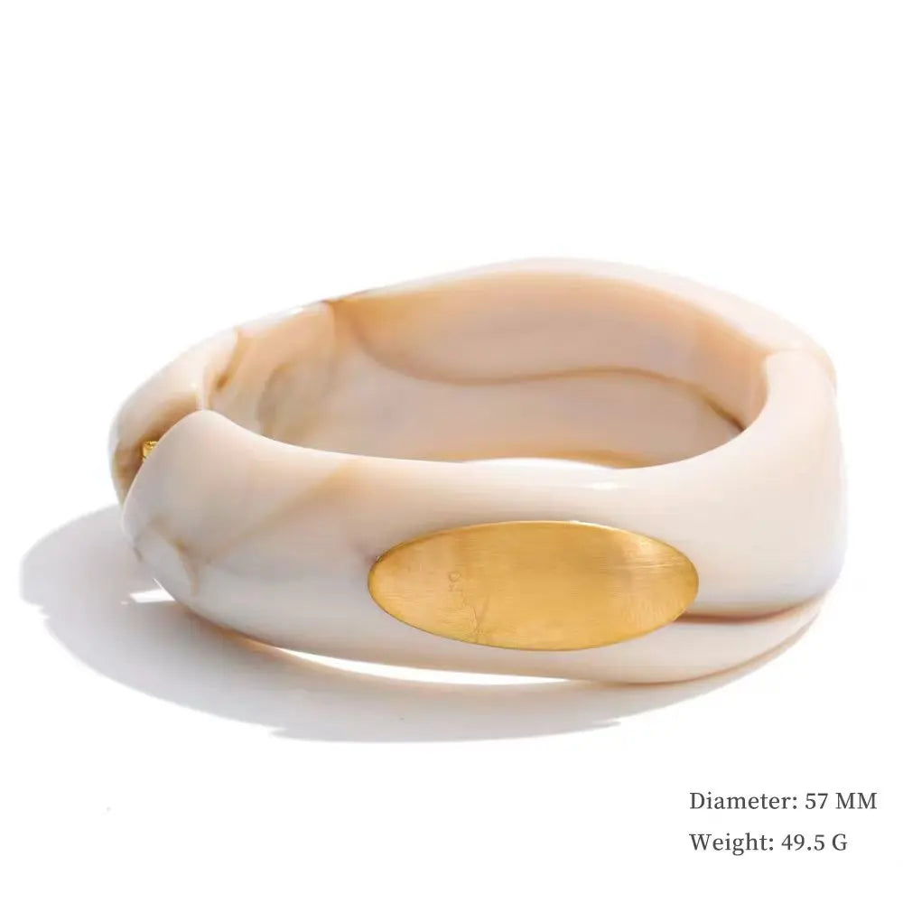 Beige Luxe Resin Statement Bangle (5 styles)