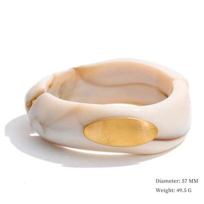 Beige Luxe Resin Statement Bangle (5 styles)