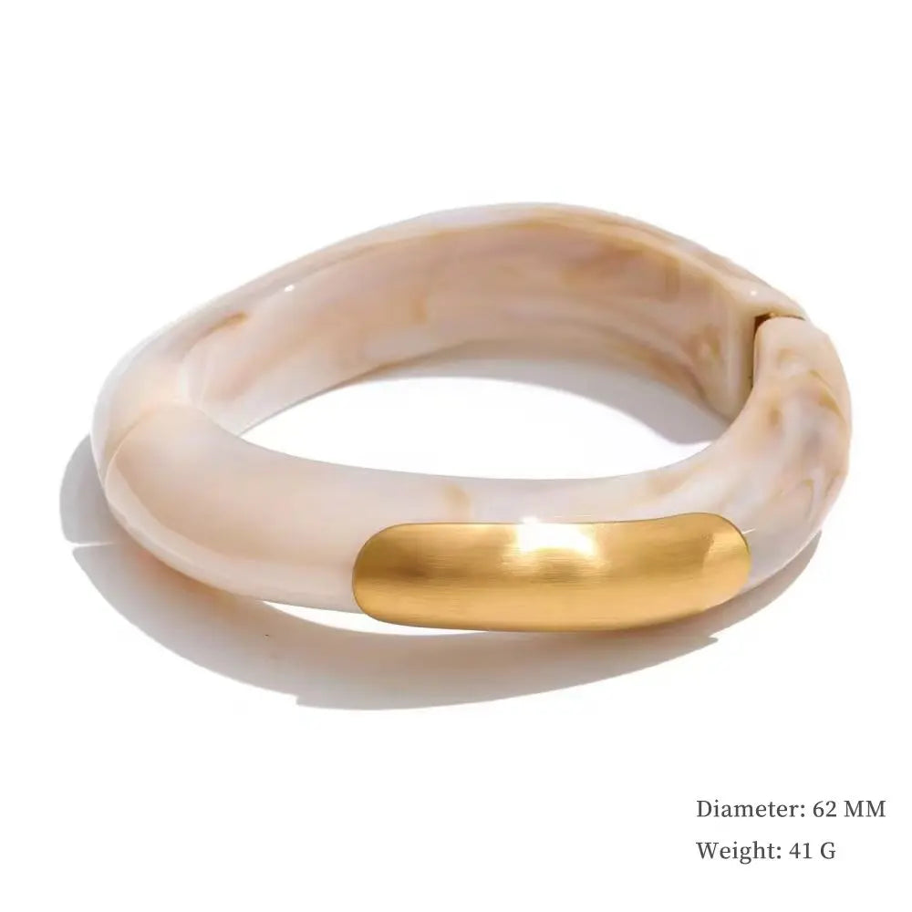 Beige Luxe Resin Statement Bangle (5 styles)