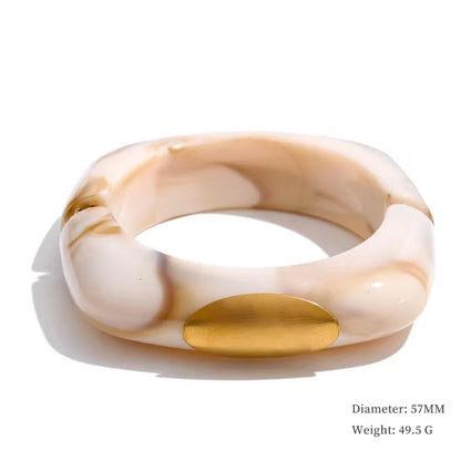Beige Luxe Resin Statement Bangle (5 styles)