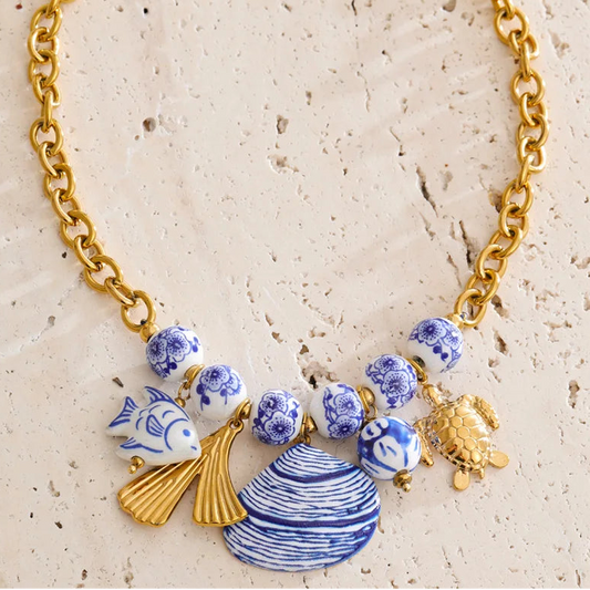  Ocean Breeze Fish & Shell Necklace