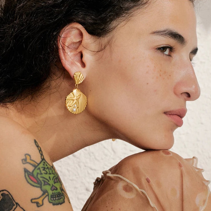 Pearl Sea Dangle Earrings