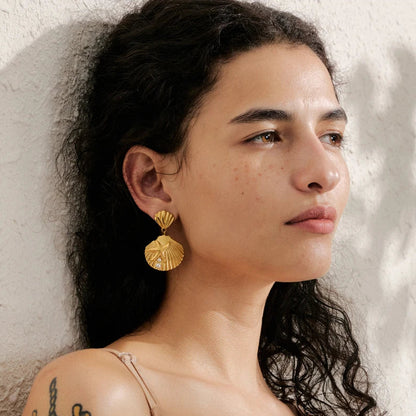 Pearl Sea Dangle Earrings