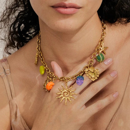 Ocean Cool Necklace with Charms
