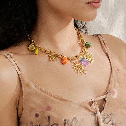 Ocean Cool Necklace with Charms